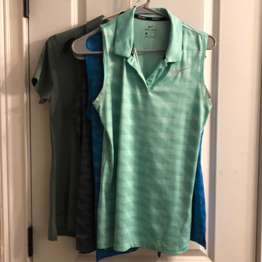 Bundle of Nike Golf Dri Fit Shirts